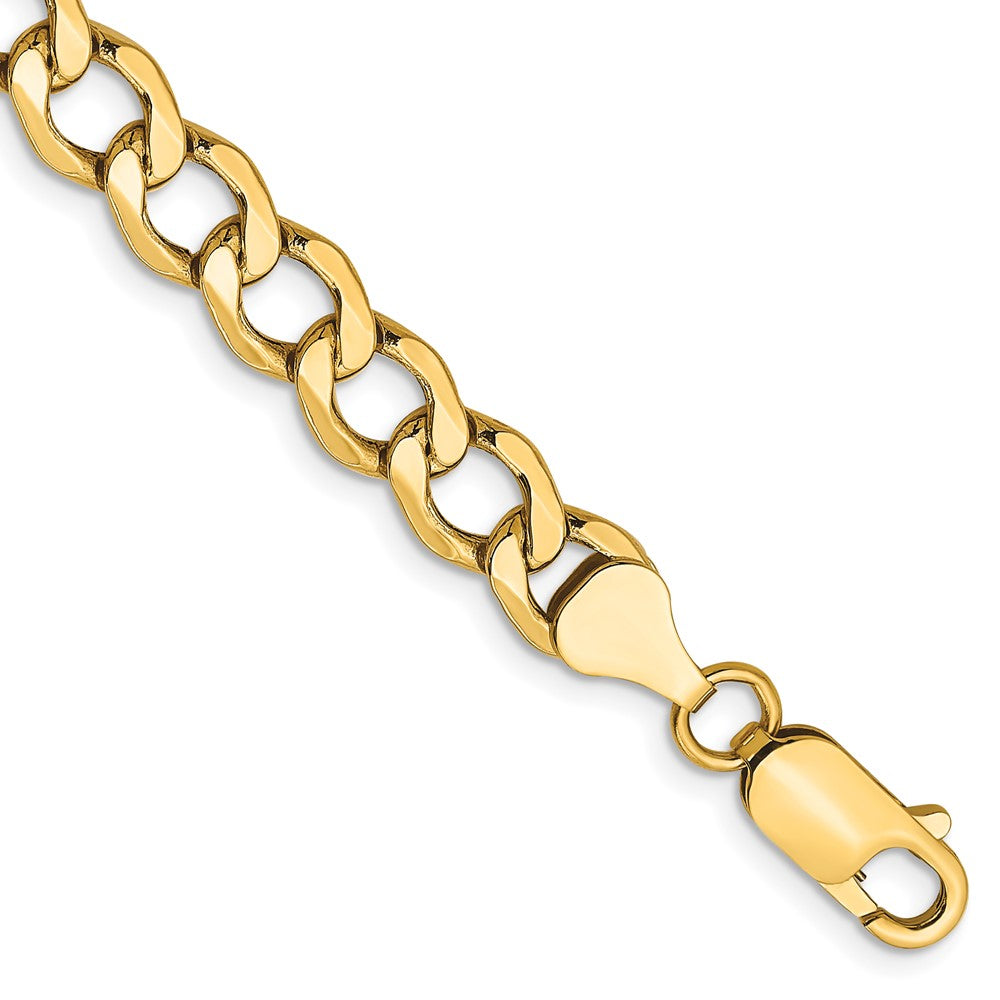 10k 6.5mm Semi-Solid Curb Link Chain - Product Photo