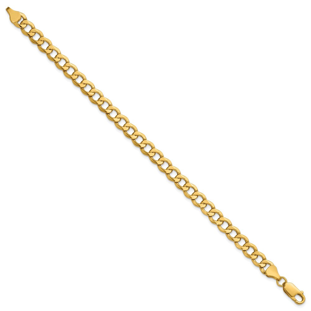 10k 6.5mm Semi-Solid Curb Link Chain - Product Photo