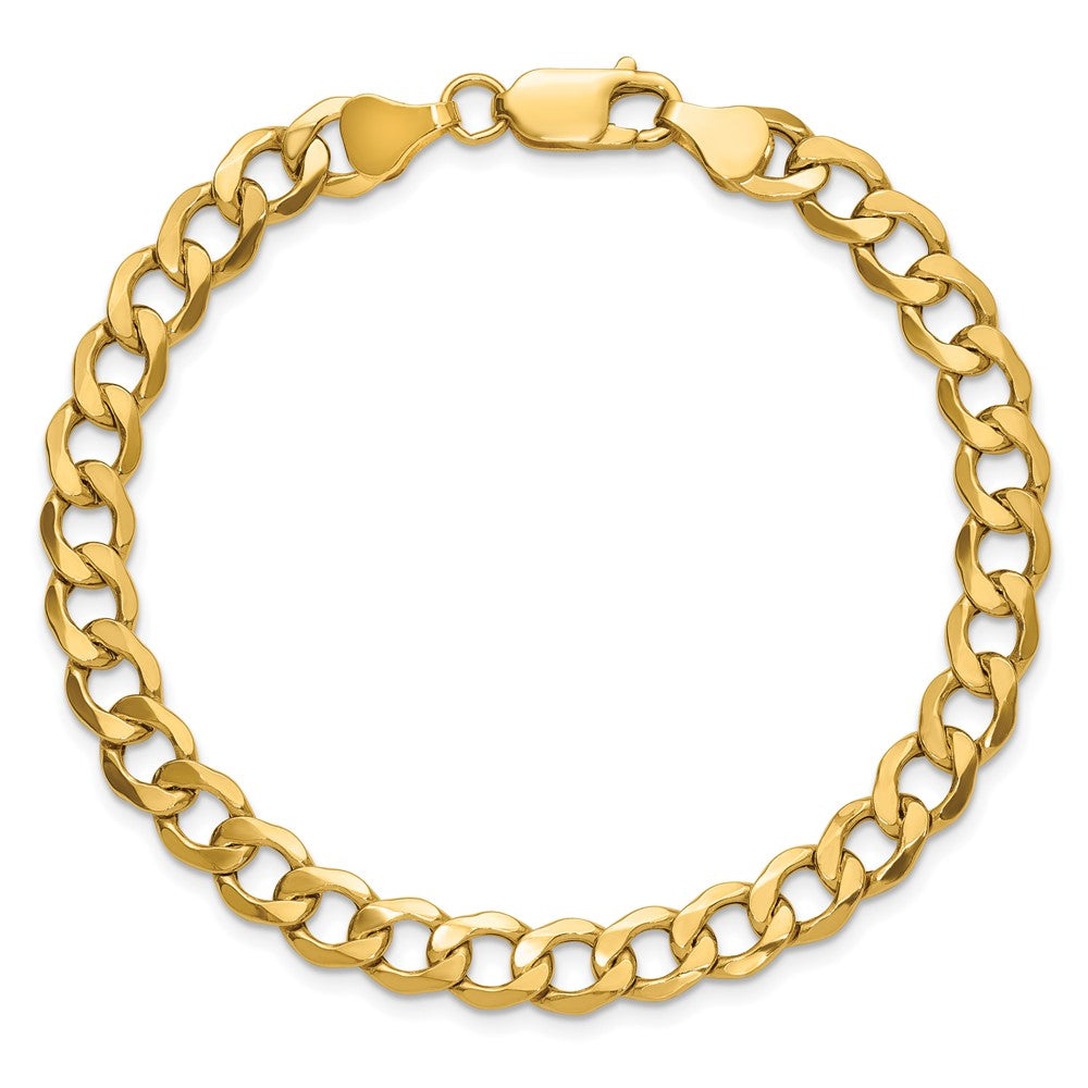 10k 6.5mm Semi-Solid Curb Link Chain - Product Photo