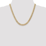 10k 7mm Semi-Solid Curb Link Chain - Product Photo