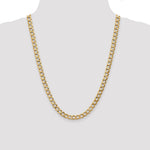 10k 7mm Semi-Solid Curb Link Chain - Product Photo