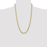 10k 7mm Semi-Solid Curb Link Chain - Product Photo