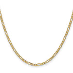 10k 2.5mm Semi-Solid Figaro Chain - Product Photo