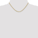 10k 2.5mm Semi-Solid Figaro Chain - Product Photo