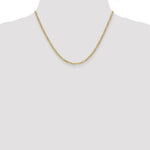 10k 2.5mm Semi-Solid Figaro Chain - Product Photo