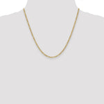 10k 2.5mm Semi-Solid Figaro Chain - Product Photo