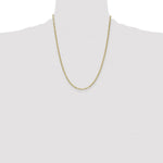 10k 2.5mm Semi-Solid Figaro Chain - Product Photo