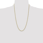 10k 2.5mm Semi-Solid Figaro Chain - Product Photo