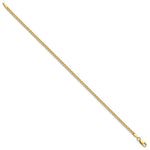 10k 2.5mm Semi-Solid Curb Link Chain Anklet - Product Photo