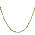 10k 3mm Semi-Solid Rope Chain - Product Photo