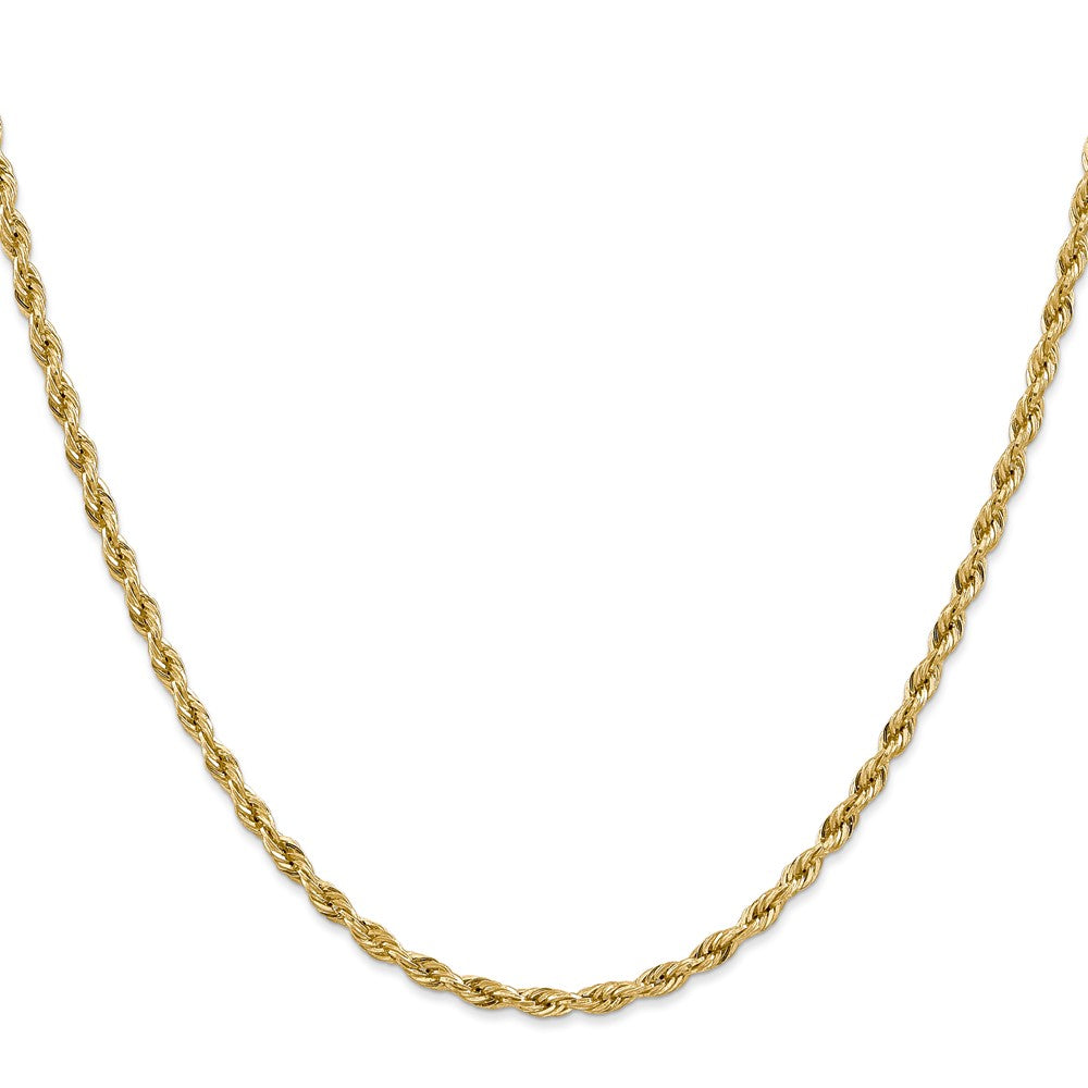 10k 3mm Semi-Solid Rope Chain - Product Photo
