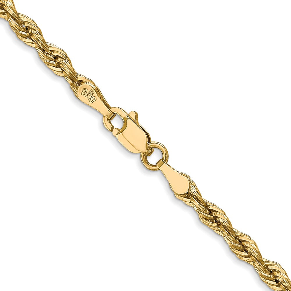 10k 3mm Semi-Solid Rope Chain - Product Photo
