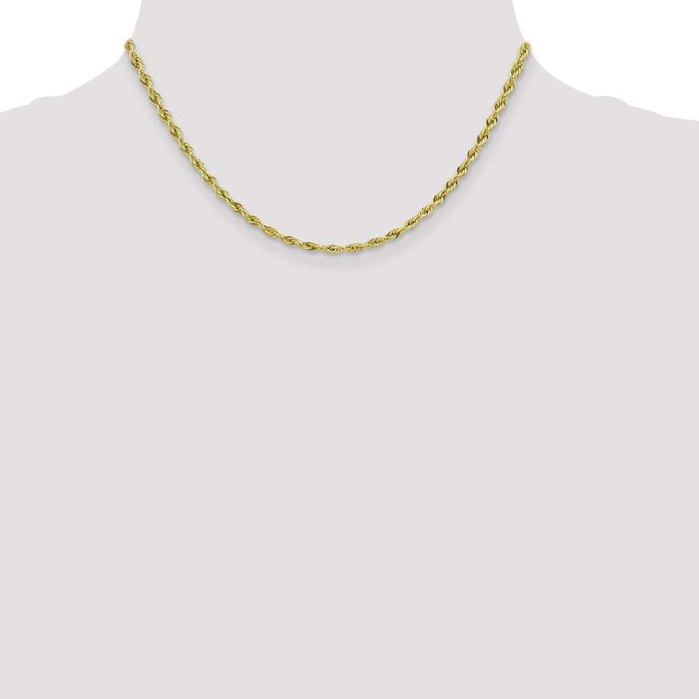 10k 3mm Semi-Solid Rope Chain - Product Photo