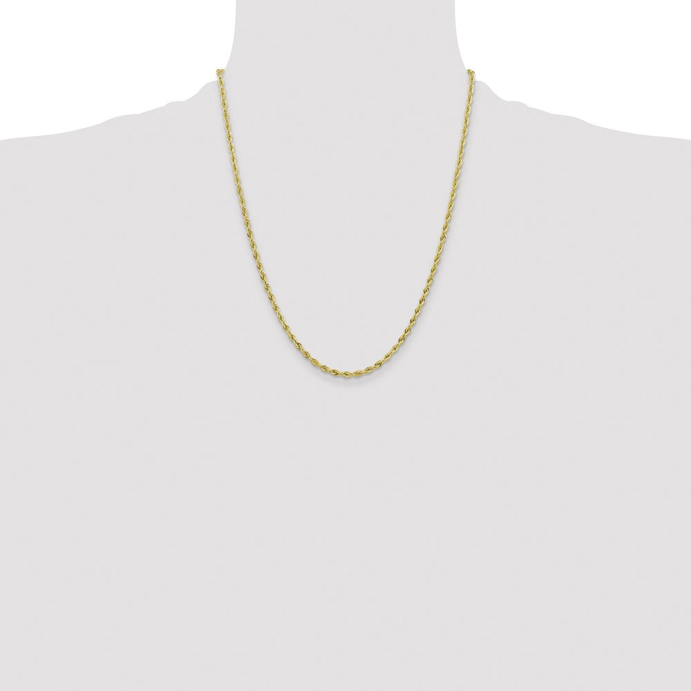 10k 3mm Semi-Solid Rope Chain - Product Photo