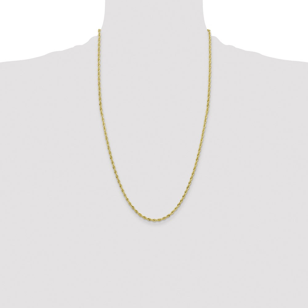 10k 3mm Semi-Solid Rope Chain - Product Photo
