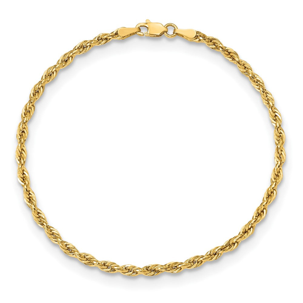 10k 3mm Semi-Solid Rope Chain - Product Photo