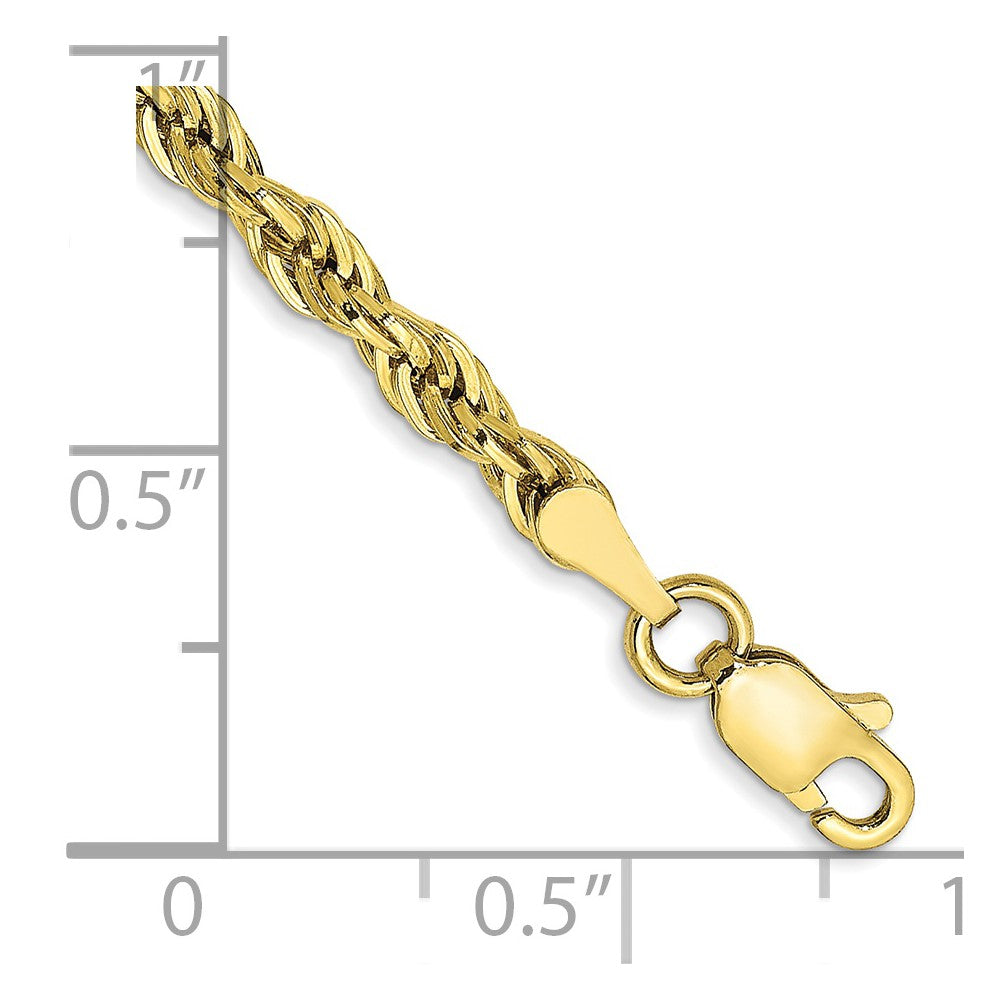 10k 3mm Semi-Solid Rope Chain - Product Photo
