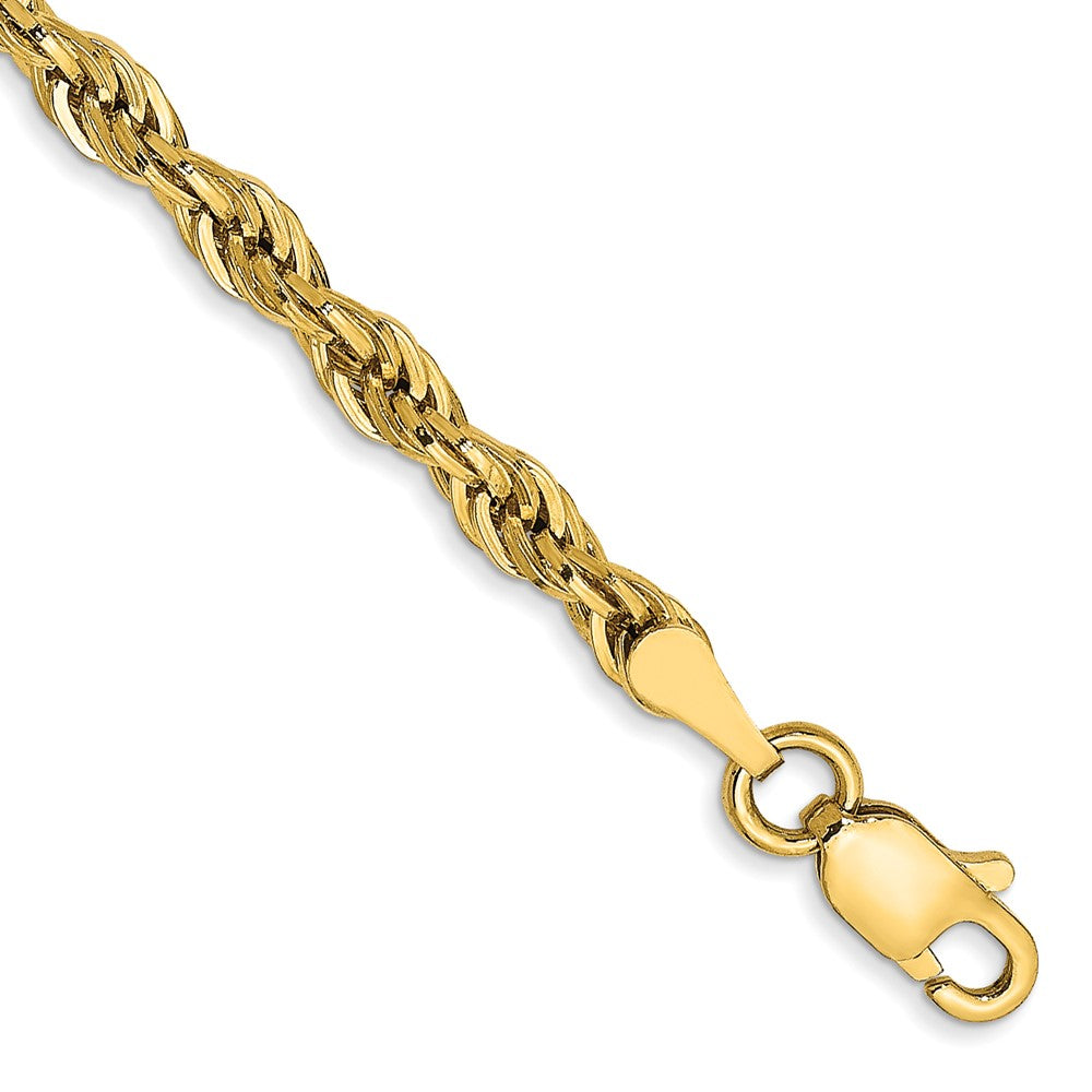 10k 3mm Semi-Solid Rope Chain - Product Photo