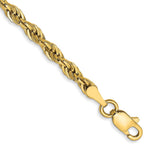 10k 3mm Semi-Solid Rope Chain - Product Photo