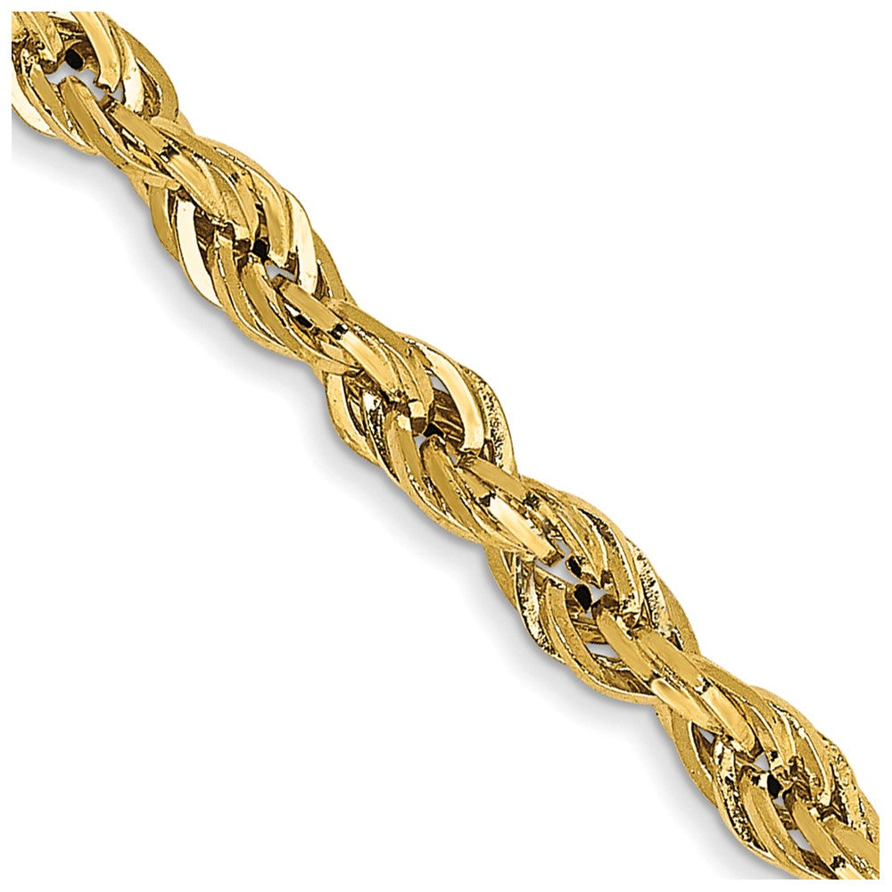 10k 2.8mm Semi-Solid Rope Chain - Product Photo