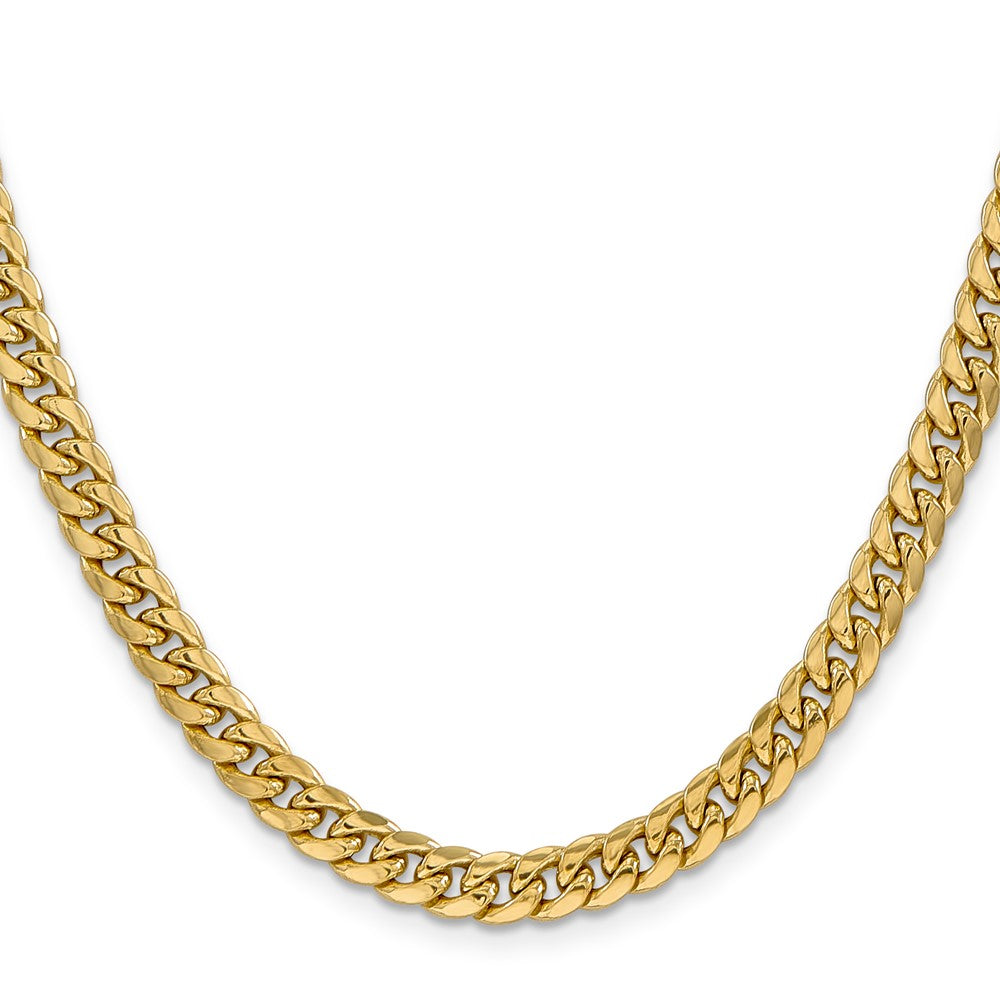 10k 6mm Semi-Solid Miami Cuban Chain - Product Photo