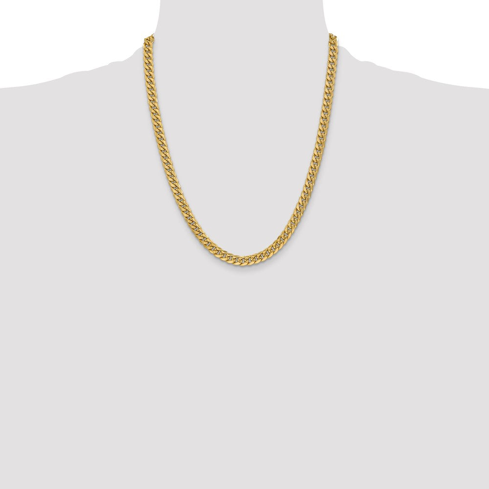 10k 6mm Semi-Solid Miami Cuban Chain - Product Photo