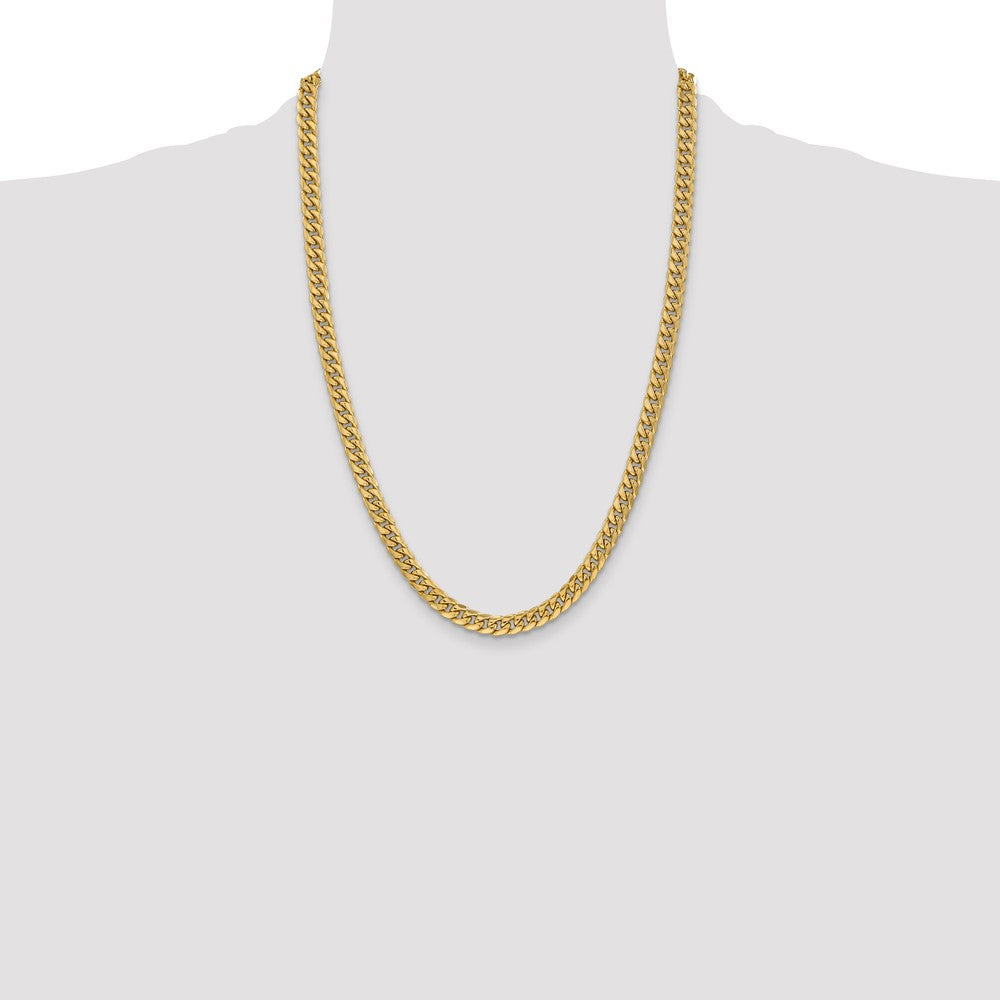 10k 6mm Semi-Solid Miami Cuban Chain - Product Photo