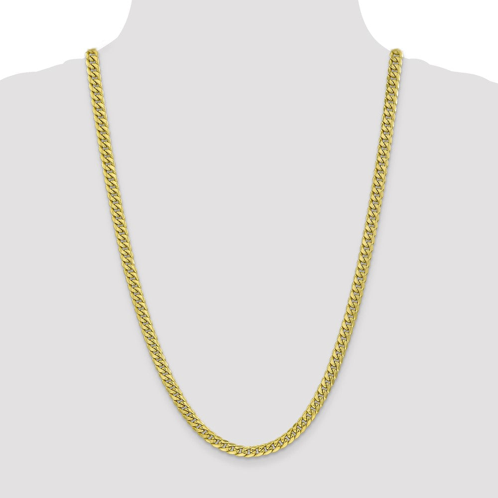 10k 6mm Semi-Solid Miami Cuban Chain - Product Photo