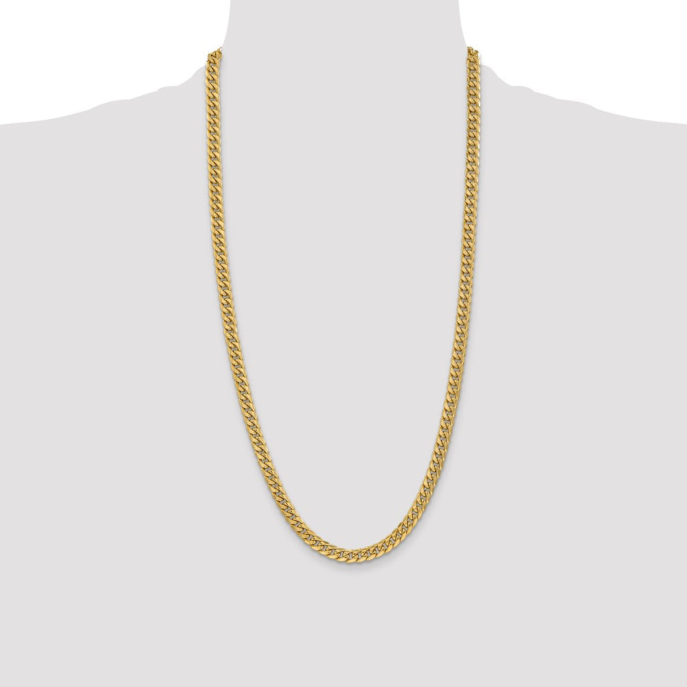 10k 6mm Semi-Solid Miami Cuban Chain - Product Photo