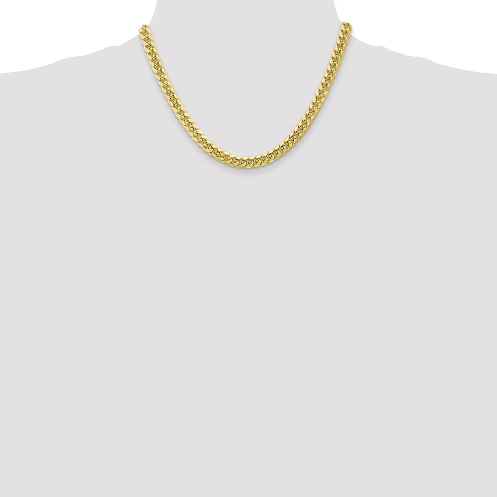 10k 6.75mm Semi-Solid Miami Cuban Chain - Product Photo