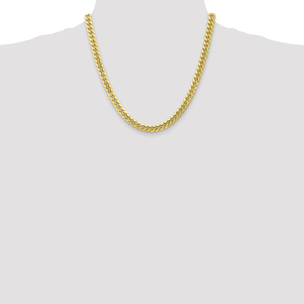 10k 6.75mm Semi-Solid Miami Cuban Chain - Product Photo