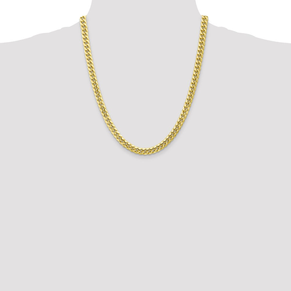 10k 6.75mm Semi-Solid Miami Cuban Chain - Product Photo