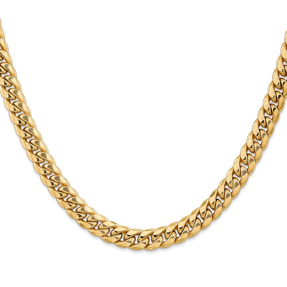 10k 7.3mm Semi-Solid Miami Cuban Chain - Product Photo