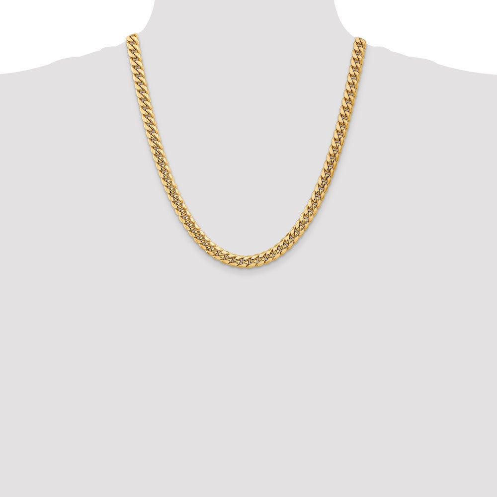 10k 7.3mm Semi-Solid Miami Cuban Chain - Product Photo