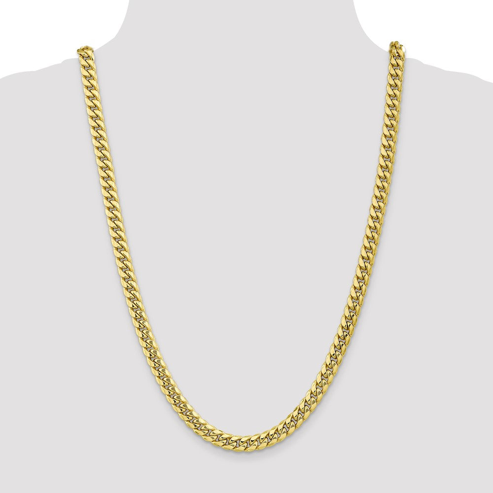 10k 7.3mm Semi-Solid Miami Cuban Chain - Product Photo