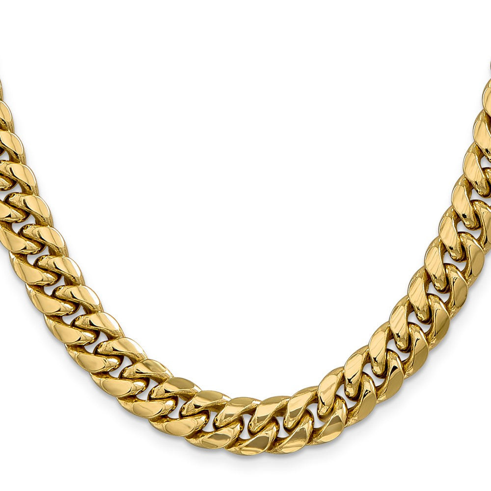 10k 9.3mm Semi-Solid Miami Cuban Chain - Product Photo