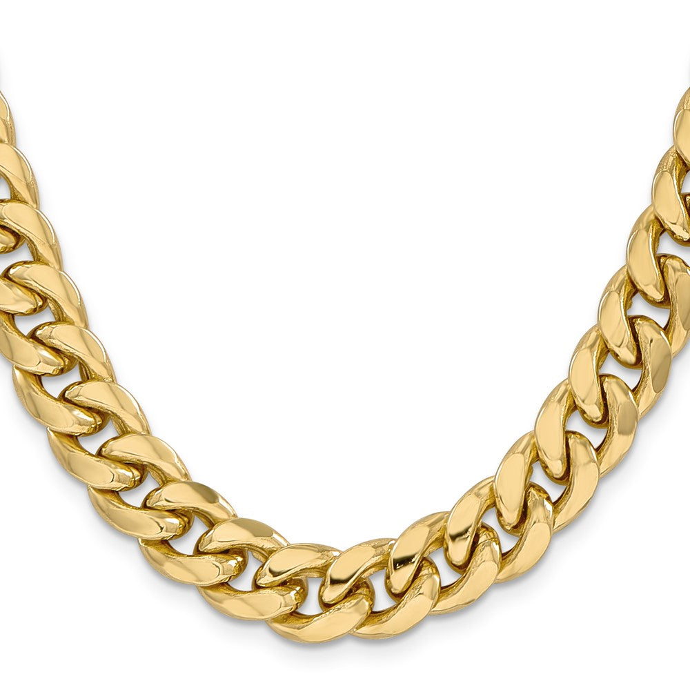 10k 11mm Semi-Solid Miami Cuban Chain - Product Photo
