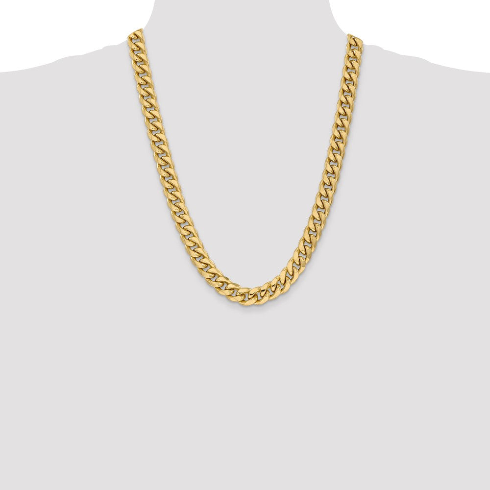 10k 11mm Semi-Solid Miami Cuban Chain - Product Photo