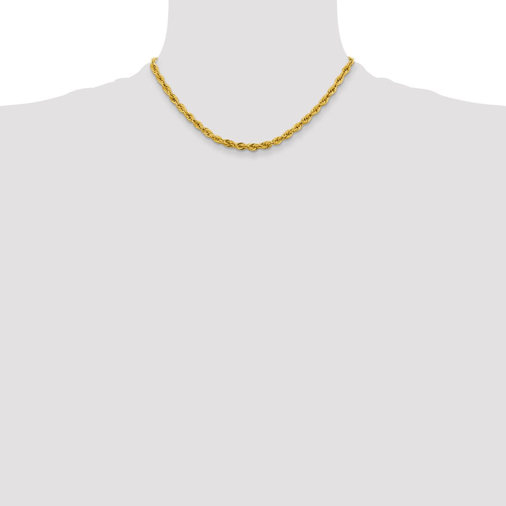 10k 4.25mm Semi-Solid Rope Chain - Product Photo