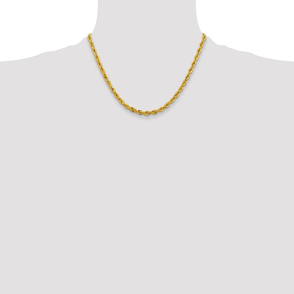 10k 4.25mm Semi-Solid Rope Chain - Product Photo