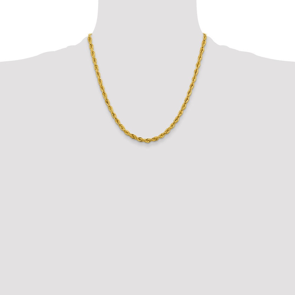 10k 4.25mm Semi-Solid Rope Chain - Product Photo