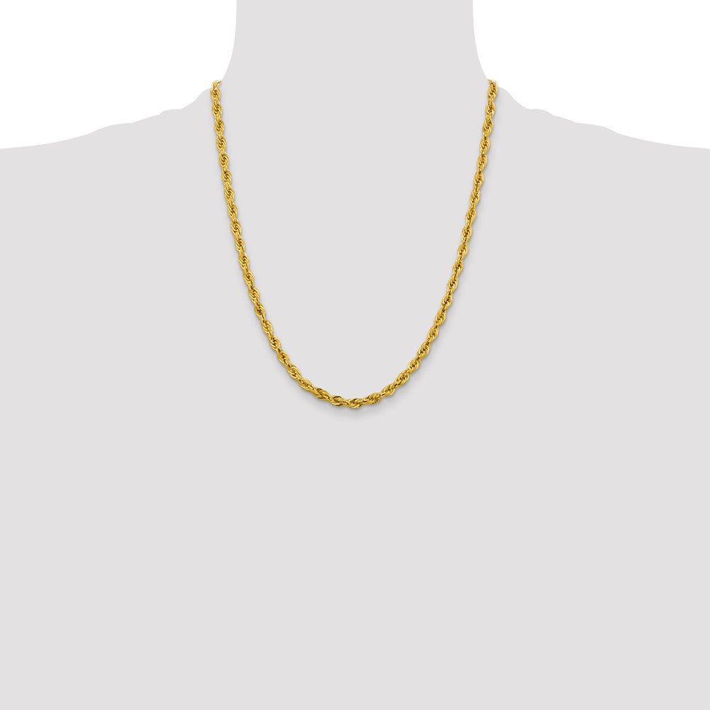 10k 4.25mm Semi-Solid Rope Chain - Product Photo
