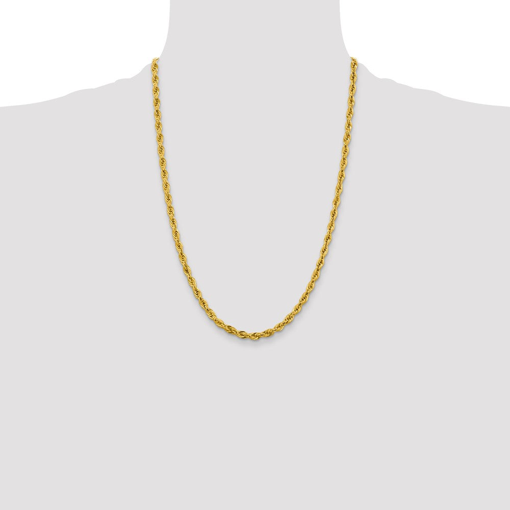 10k 4.25mm Semi-Solid Rope Chain - Product Photo