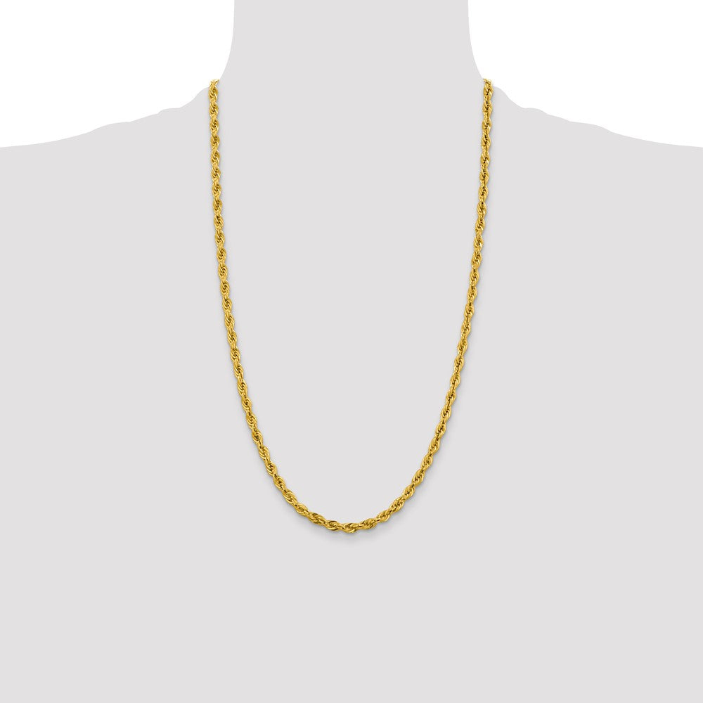 10k 4.25mm Semi-Solid Rope Chain - Product Photo