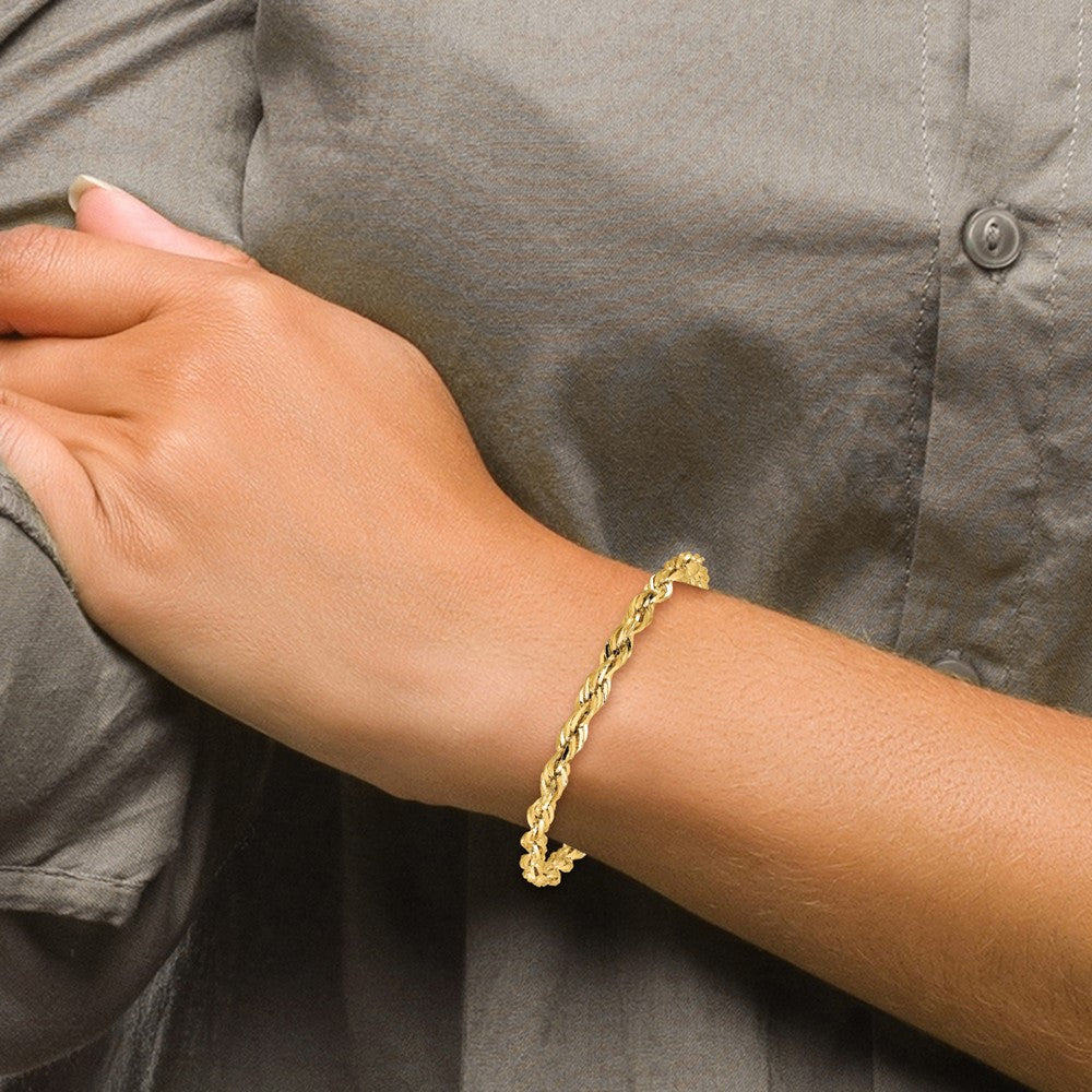 10k 4.25mm Semi-Solid Rope Chain - Product Photo