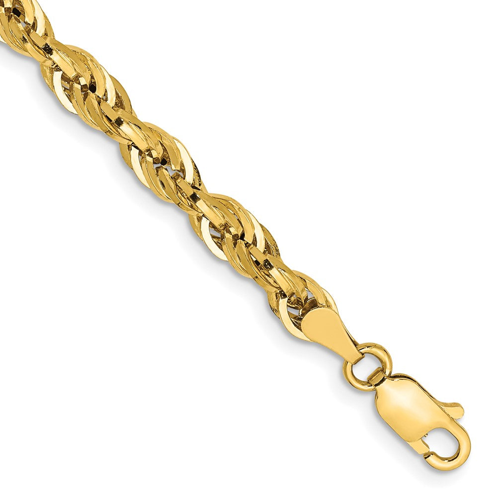10k 4.25mm Semi-Solid Rope Chain - Product Photo