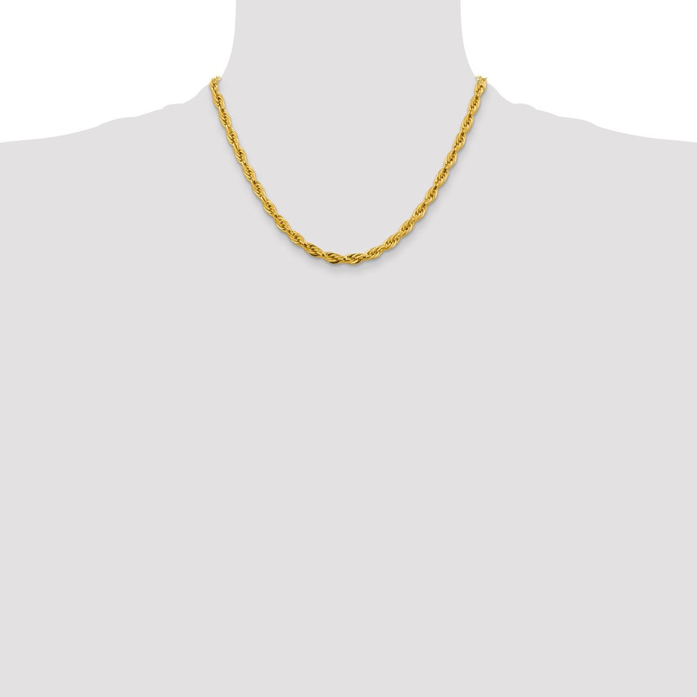 10k 4.75mm Semi-Solid Rope Chain - Product Photo