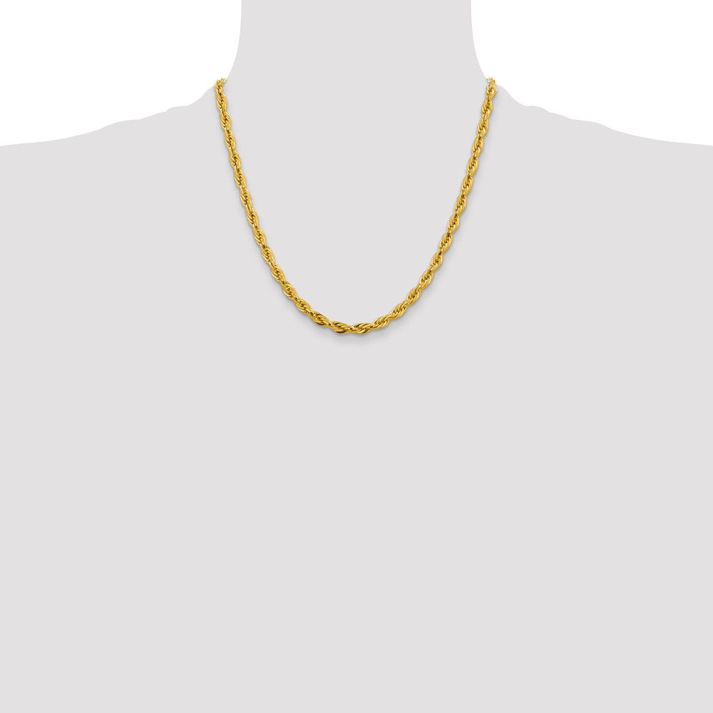 10k 4.75mm Semi-Solid Rope Chain - Product Photo
