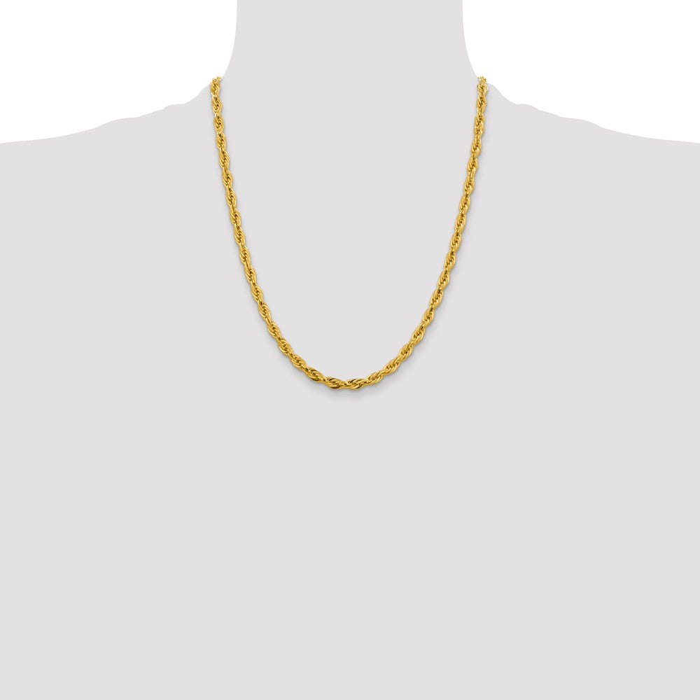 10k 4.75mm Semi-Solid Rope Chain - Product Photo