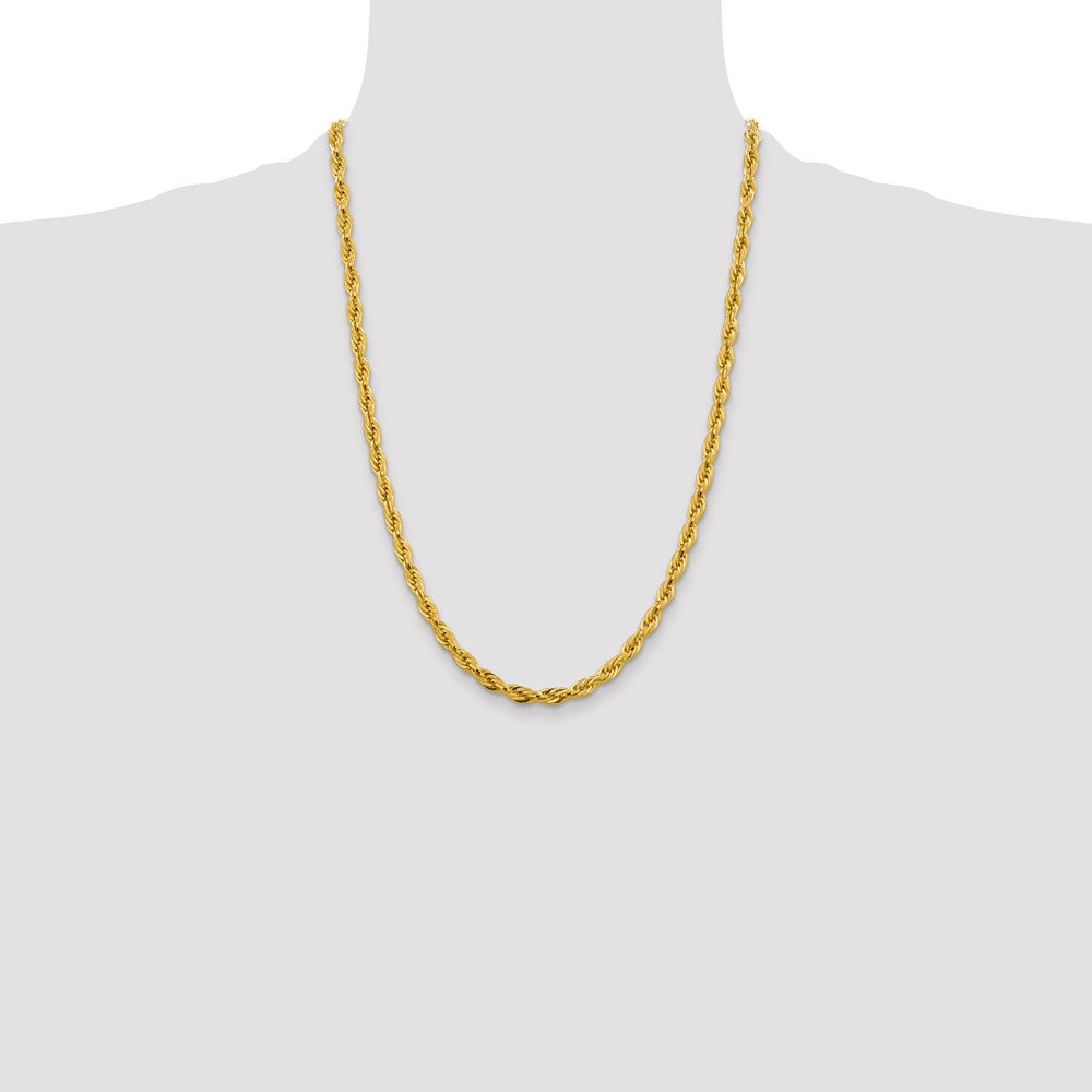 10k 4.75mm Semi-Solid Rope Chain - Product Photo